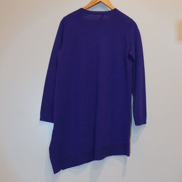 Eileen Fisher 100% Merino Wool Tunic sweater pullover blue cozy casual layer PM - Picture 9 of 13